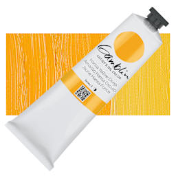 Gamblin Artist's Oil Color - Hansa Yellow Deep, 150 ml tube and swatch