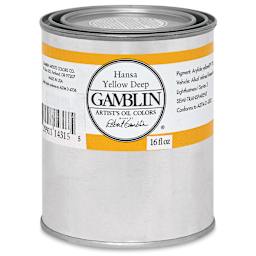 Gamblin Artist's Oil Color - Hansa Yellow Deep, 16 oz Can