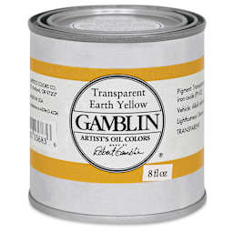 Gamblin Artist's Oil Color - Transparent Earth Yellow, 8 oz Can