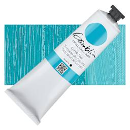 Gamblin Artist's Oil Color - Cobalt Teal, 150 ml tube and swatch