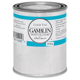 Gamblin Artist's Oil Color - Cobalt Teal, 16 oz Can