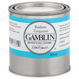 Gamblin Artist's Oil Color - Radiant Turquoise, 8 oz Can