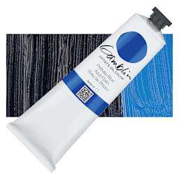 Gamblin Artist's Oil Color - Phthalo Blue, 150 ml tube and swatch