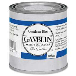 Gamblin Artist's Oil Color - Cerulean Blue, 8 oz Can