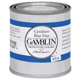 Gamblin Artist's Oil Color - Cerulean Blue Hue, 8 oz Can