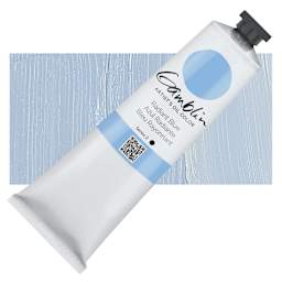 Gamblin Artist's Oil Color - Radiant Blue, 150 ml tube and swatch