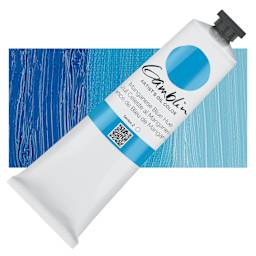 Gamblin Artist's Oil Color - Manganese Blue Hue, 150 ml tube and swatch