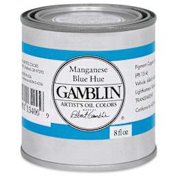 Gamblin Artist's Oil Color - Manganese Blue Hue, 8 oz Can