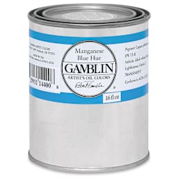 Gamblin Artist's Oil Color - Manganese Blue Hue, 16 oz Can