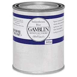 Gamblin Artist's Oil Color - Indanthrone Blue, 16 oz Can