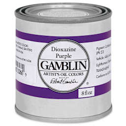 Gamblin Artist's Oil Color - Dioxazine Purple, 8 oz Can