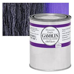 Gamblin Artist's Oil Color - Dioxazine Purple, 16 oz Can and swatch
