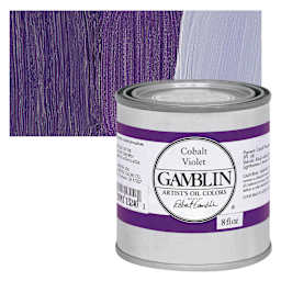 Gamblin Artist's Oil Color - Cobalt Violet, 8 oz Can and swatch