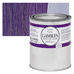 Gamblin Artist's Oil Color - Cobalt Violet, 16 oz Can and swatch