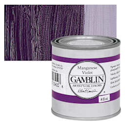 Gamblin Artist's Oil Color - Manganese Violet, 8 oz Can and swatch