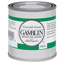 Gamblin Artist's Oil Color - Emerald Green, 8 oz Can