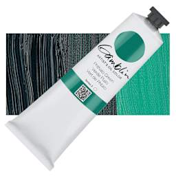 Gamblin Artist's Oil Color - Phthalo Green, 150 ml tube and swatch