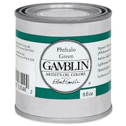Gamblin Artist's Oil Color - Phthalo Green, 8 oz Can