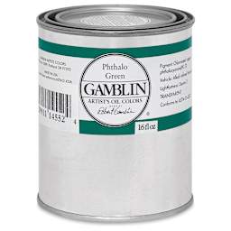 Gamblin Artist's Oil Color - Phthalo Green, 16 oz can