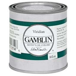 Gamblin Artist's Oil Color - Viridian, 8 oz Can