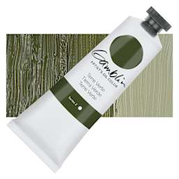 Gamblin Artist's Oil Color - Terre Verte, 37 ml tube and swatch