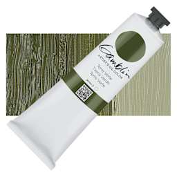 Gamblin Artist's Oil Color - Terre Verte, 150 ml tube and swatch