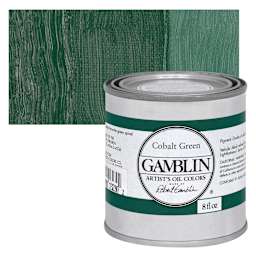 Gamblin Artist's Oil Color - Cobalt Green, 8 oz Can and swatch
