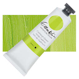 Gamblin Artist's Oil Color - Cadmium Green, 37 ml tube and swatch