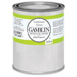 Gamblin Artist's Oil Color - Cadmium Green, 16 oz Can