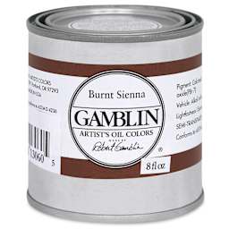 Gamblin Artist's Oil Color - Burnt Sienna, 8 oz Can