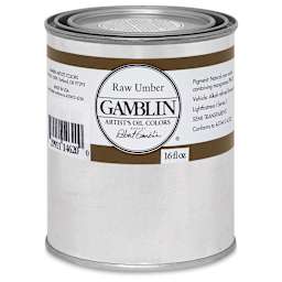 Gamblin Artist's Oil Color - Raw Umber, 16 oz Can