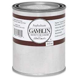 Gamblin Artist's Oil Color - Asphaltum, 16 oz Can