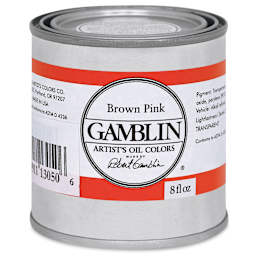 Gamblin Artist's Oil Color - Brown Pink, 8 oz Can