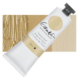 Gamblin Artist's Oil Color - Titanium Buff, 37 ml tube and swatch