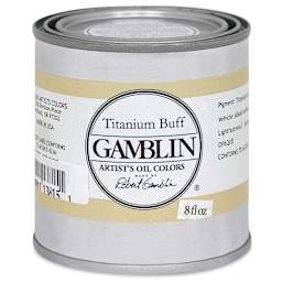 Gamblin Artist's Oil Color - Titanium Buff, 8 oz can
