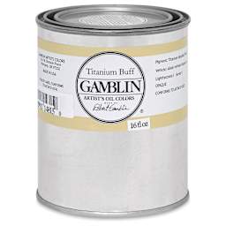 Gamblin Artist's Oil Color - Titanium Buff, 16 oz can