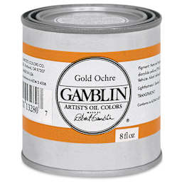 Gamblin Artist's Oil Color - Gold Ochre, 8 oz Can