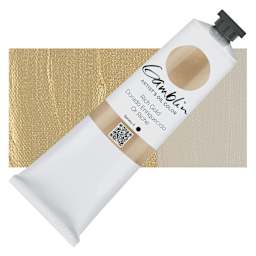 Gamblin Artist's Oil Color - Rich Gold, 150 ml tube and swatch
