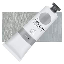 Gamblin Artist's Oil Color - Silver, 37 ml tube and swatch