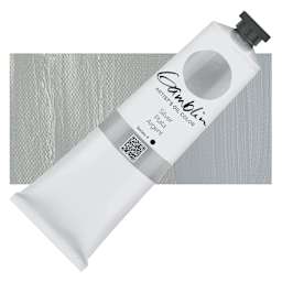 Gamblin Artist's Oil Color - Silver, 150 ml tube and swatch