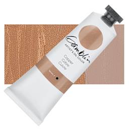 Gamblin Artist's Oil Color - Copper, 37 ml tube and swatch