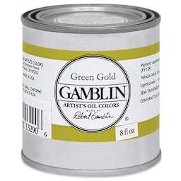 Gamblin Artist's Oil Color - Green Gold, 8 oz can