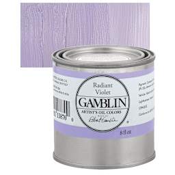 Gamblin Artist's Oil Color - Radiant Violet, 8 oz Can and swatch