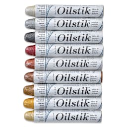 Shiva Oilstik Oil Paint - Metal Colors, Set of 9