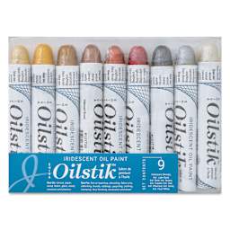 Shiva Oilstik Oil Paint - Metal Colors, Set of 9 front of packaging
