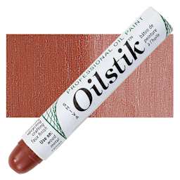 Shiva Oilstik Oil Paint - Barn Red oilstik and swatch
