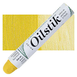 Shiva Oilstik Oil Paint - Yellow Citron oilstik and swatch