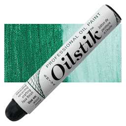 Shiva Oilstik Oil Paint - Viridian Green oilstik and swatch