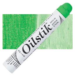 Shiva Oilstik Oil Paint - Fluorescent Green oilstik and swatch