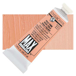 Grumbacher Max Artists' Water Miscible Oil Color - Flesh Hue, 37 ml tube and swatch